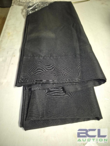 8FT. BLACK LINEN DRAPERY 2-POCKETS