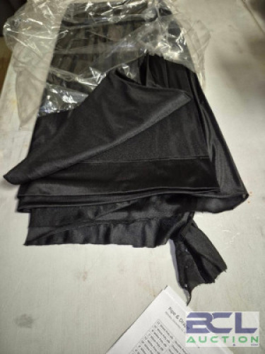 10FT. BLACK POLY SILK 1-PLY 1-POCKET ##69