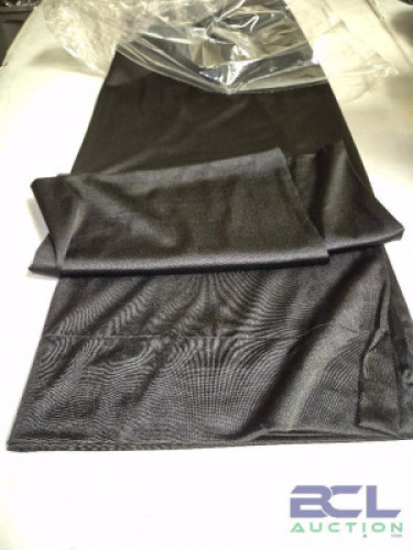 12FT. BLACK POLY SILK 1-PLY 2-POCKETS #72
