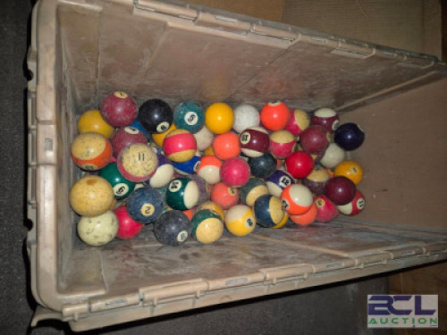 Tote filled of Billard Balls #197