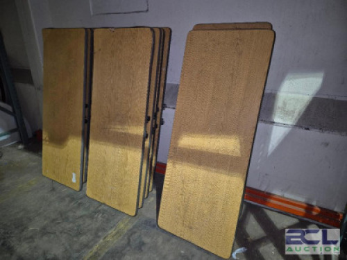 11 - 8 FT. WOOD TABLES