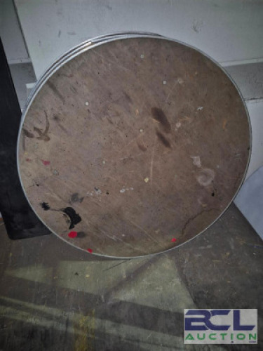 ASSORTED 42" WOOD ROUND TABLES