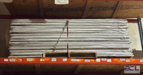 15 CT. PALLET OF 8 FT. WOOD TABLES WITH FOLDING LEGS AND COVERS