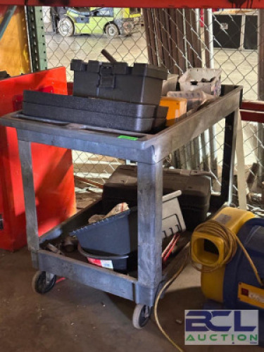 ROLLING CART WITH CONTENTS