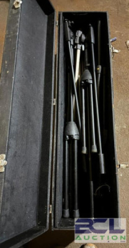 BIN OF ASSORTED STANDS AS SHOWN
