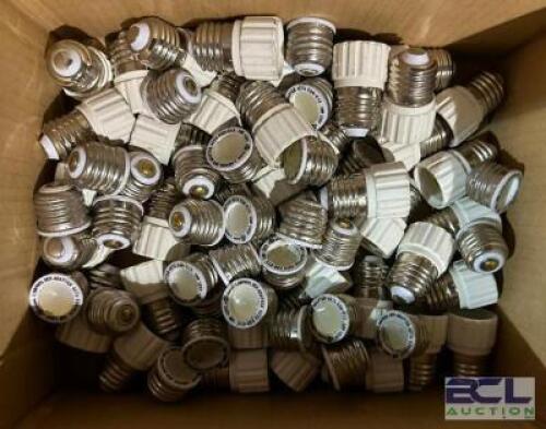 BOX OF ASSORTED LIGHT BULB SCREW INS