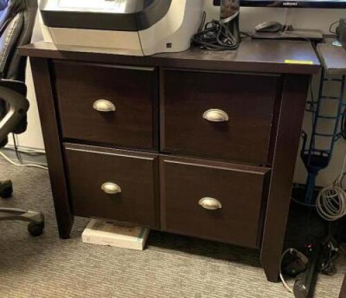 34" X 22" X 30" WOOD ACCENT TABLE