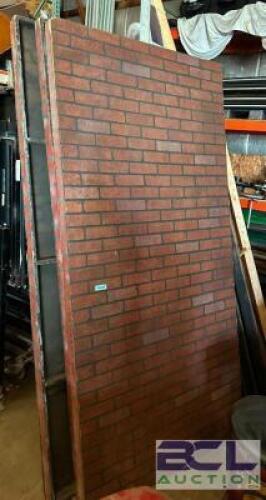 (3) FAUX BRICK WALL PANELS