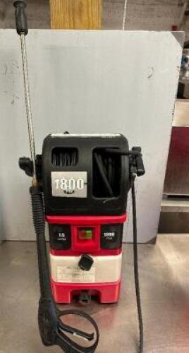 DESCRIPTION: CLEAN FORCE 1800 PSI ELECTRIC PRESSURE WASHER. BRAND MODEL: CLEAN FORCE 93251 ADDITIONAL INFORMATION: 120 VOLT,&nbsp; 1 PHASE, 13 AMP, RETRACT