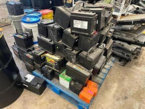PALLET OF BATTERY CORES. APPROX 60 CORES