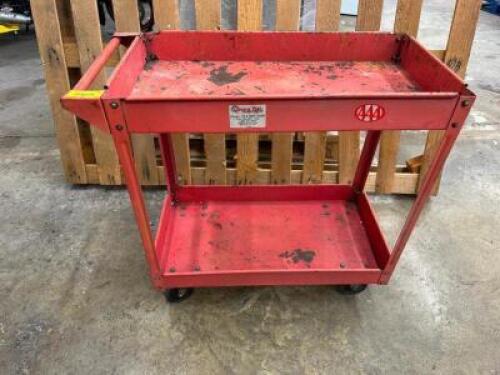 TWO TIER METAL UTILITY CART ( RED )