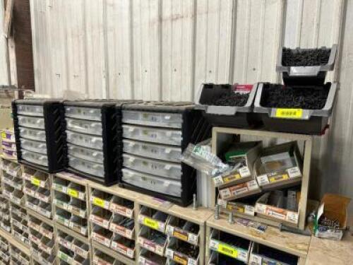 (4) HARDWARE ORGANIZERS W/ CONTENTS.