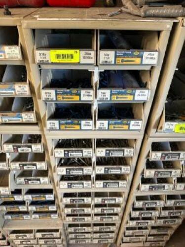 (1) STACK OF (4) HARDWARE ORGANIZERS W/ CONTENTS.