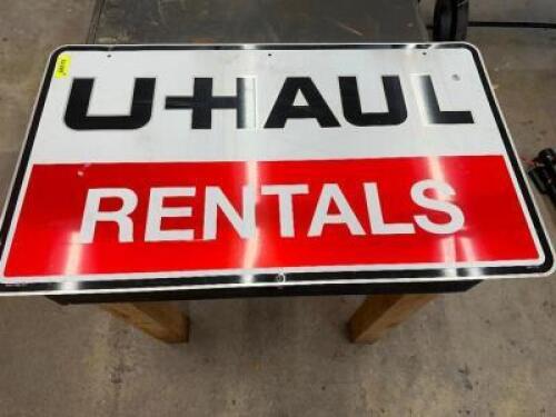 41" X 24" U-HAUL RENTALS METAL SIGN