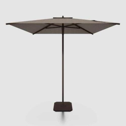 11' COLLAR TILIT ALUMINUM PATIO UMBRELLA IN CAST SHALE