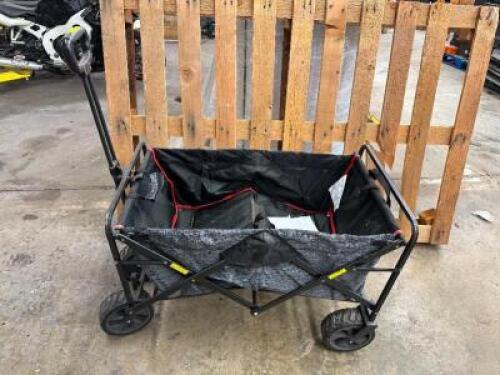 FOLDING CANVAS WAGON CART.