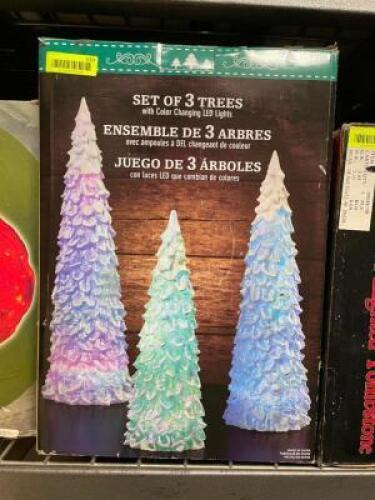 SET OF 3 LED TREES TABLE DECOR