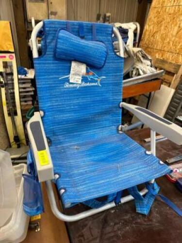 TOMMY BAHAMA FOLDING BEACH CHAIR.