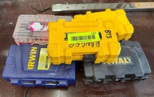 (5) DRILL BIT ORGANIZER CASE.