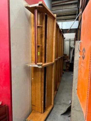 (6) 9' HARDWOOD CHURCH PEWS.