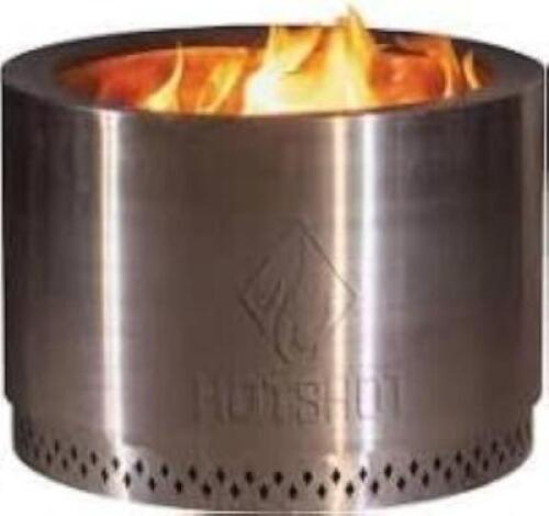 HOTSHOT PORTABLE WOOD FIRE PIT WITH COVER.