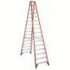 DESCRIPTION: (1) TWIN STEPLADDER BRAND/MODEL: WERNER #4XP54 INFORMATION: ORANGE, 375LB CAPACITY SIZE: 16 FT LADDER HT, 15 STEPS, 300 LB, 120 1/4 IN BA