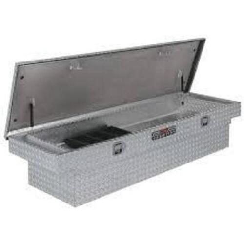 DESCRIPTION: (1) TRUCK BED CROSSOVER TOOL BOX BRAND/MODEL: CRESCENT JOBOX INFORMATION: SILVER, ALUMINUM, DIAMOND TREAD PATTERN, SEE INSPECTION, SINGLE