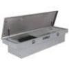 DESCRIPTION: (1) TRUCK BED CROSSOVER TOOL BOX BRAND/MODEL: CRESCENT JOBOX INFORMATION: SILVER, ALUMINUM, DIAMOND TREAD PATTERN, SEE INSPECTION, SINGLE