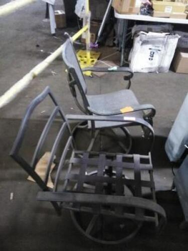 DESCRIPTION: (2) OUTDOOR PATIO CHAIRS BRAND/MODEL: TWO DIFFERENT KINDS, SEE INSPECTION QTY: 2