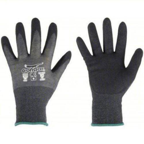DESCRIPTION: (24) PAIRS OF KNIT GLOVESBRAND/MODEL: CONDOR #61JC49INFORMATION: BLACK, PALM DIPPED, NITRILE, KEVLARSIZE: MEDIUM, SIZE 8RETAIL$: $10.03 PER PAIRQTY: 24