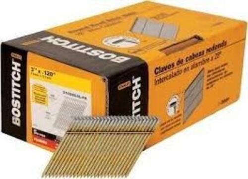 DESCRIPTION: (1) BOX OF (4000) FRAMING NAILSBRAND/MODEL: BOSTITCH #S10DRGAL-FHSIZE: 3" X .120"RETAIL$: $113.25 TOTALQTY: 1