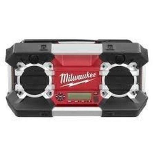 DESCRIPTION: (1) JOB SITE RADIO BRAND/MODEL: MILWAUKEE INFORMATION: RED, HEAVY DUTY RETAIL$: $160.00 EA QTY: 1