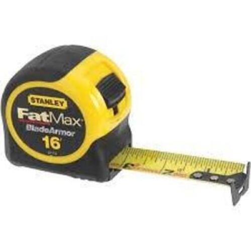 DESCRIPTION: (4) TAPE MEASURE BRAND/MODEL: STANLEY #33-716 INFORMATION: YELLOW SIZE: 1-1/4" X 16' RETAIL$: $125.00 EA QTY: 4