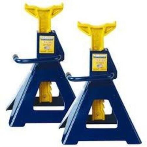 DESCRIPTION: (1) SET OF (2) VEHICLE STAND BRAND/MODEL: HEIN-WERNER #4CWN4 INFORMATION: RATCHET HANDLE, 6 TON LOAD CAPACITY, 25 1/4 IN MAX EXTENDED HT,