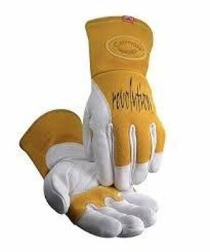 DESCRIPTION: (2) PAIRS OF WELDING GLOVES BRAND/MODEL: CAIMAN #1810 INFORMATION: TAN SIZE: XL RETAIL$: $35.59 EA QTY: 2