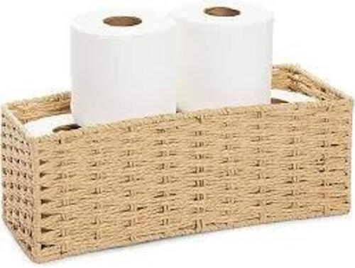 DESCRIPTION: (9) WICKER BASKET FOR TOILET PAPER BRAND/MODEL: FARMLYN CREEK RETAIL$: $18.94 EA QTY: 9
