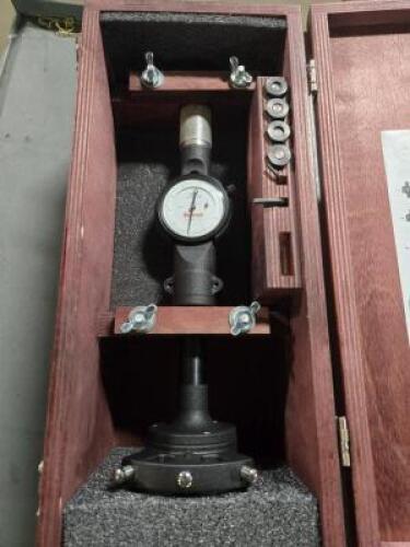 DESCRIPTION: (1) DIAL BORE GAGE BRAND/MODEL: STARRETT 00028 INFORMATION: MUST INSPECT SIZE: 5 TO 8" DIA 6" PROBE DEPTH RETAIL$: $1,721.81 QTY: 1