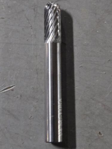 DESCRIPTION: (2) SOLID CARBIDE CYLINDER WITH RADIUS BURR BRAND/MODEL: ATRAX 85284768 SIZE: 1/4" CUT DIA RETAIL$: $82.36 QTY: 2