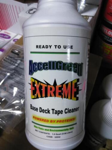 DESCRIPTION: (6) BASE DECK TAPE CLEANER BRAND/MODEL: ACCELLGREEN EXTREME SIZE: 1 QT RETAIL$: $8.00 EA QTY: 6