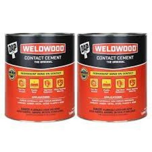 DESCRIPTION: (2) CONTACT CEMENT BRAND/MODEL: WELDWOOD #4UK99 SIZE: 1 GALLON RETAIL$: $80.00 QTY: 2