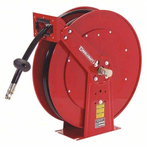 DESCRIPTION: (1) DUAL REEL SPRING RETURN HOSE REEL BRAND/MODEL: REELCRAFT/4NB33 INFORMATION: 2000PSI MAX, RETAIL$: $1,880.59 SIZE: 1/2" ID X 50' QTY: