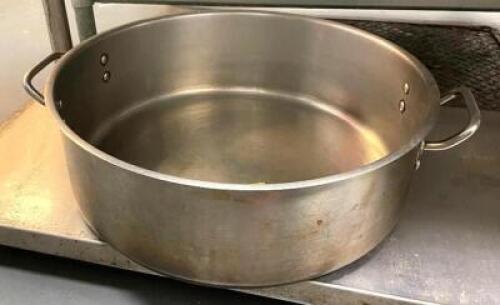 18"R X 6" DEEP STAINLESS STOCK POT