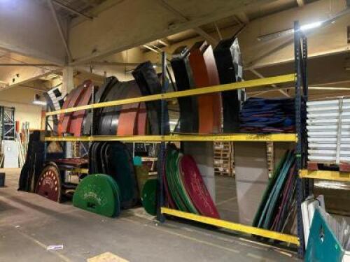 (3) - SECTIONS OF T BOLT PALLET RACKING