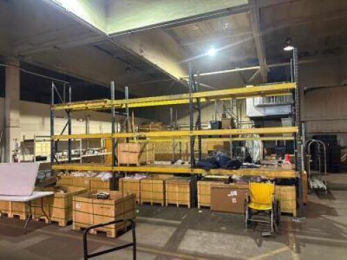 (3) - SECTIONS OF T BOLT PALLET RACKING