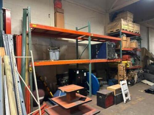(3) - SECTIONS OF TEARDROP PALLET RACKING