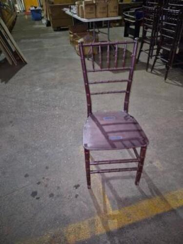 (6) - MAHOGANY CHIAVARI RESIN CHAIRS