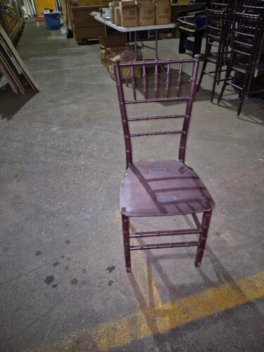 (6) - MAHOGANY CHIAVARI RESIN CHAIRS