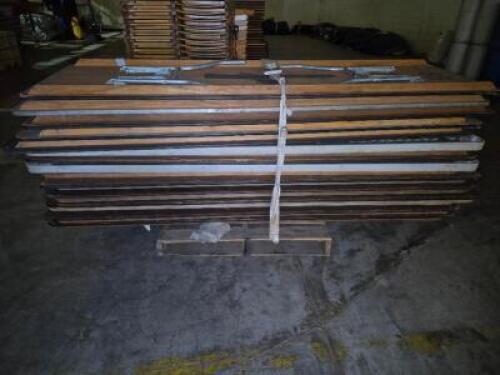 (18) - WOOD AND PLASTIC TABLES