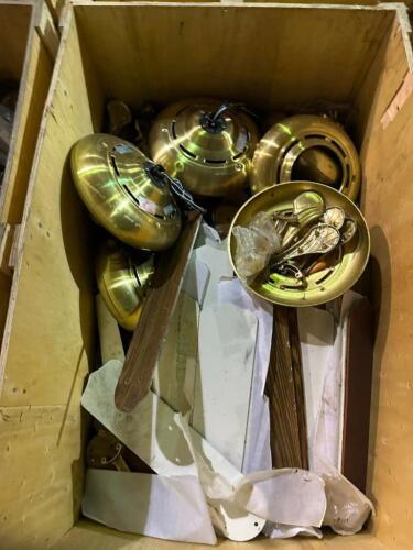 BIN OF CEILING FAN PARTS