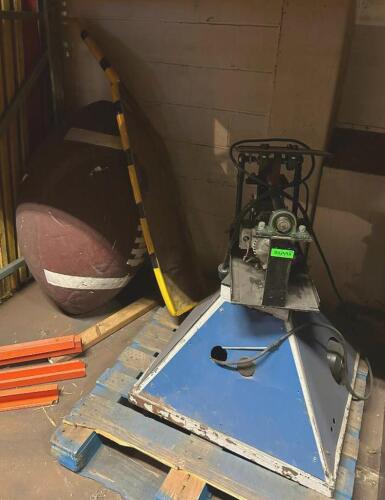 MECHANICAL BULL BASE WITH FOOTBALL AND SURFBOARD